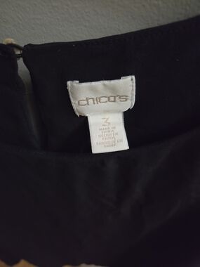 Chico's Classic Black Long Tunic Tank Top- Sleeveless- Size 3